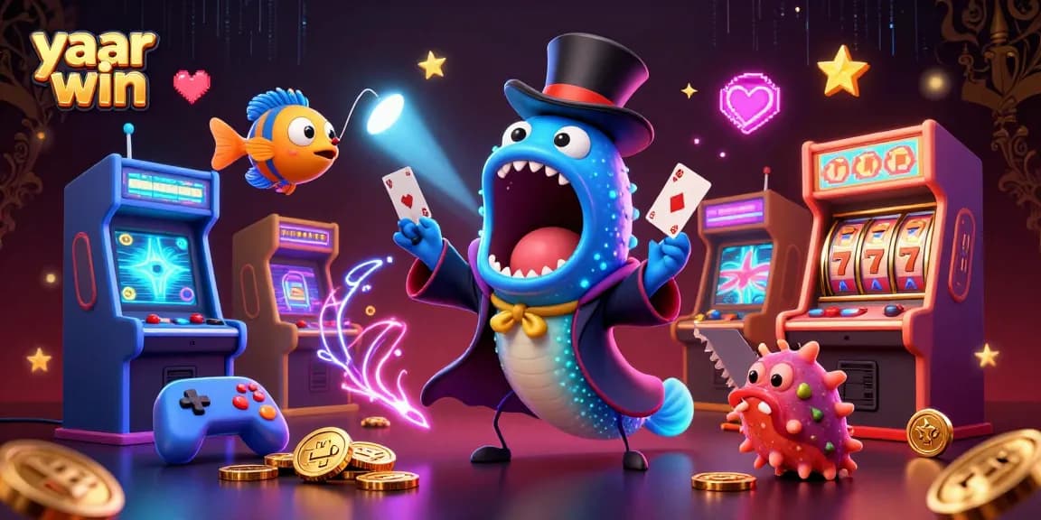 Experience thrilling yaar win moments with a vibrant deep-sea casino scene featuring dynamic game characters.