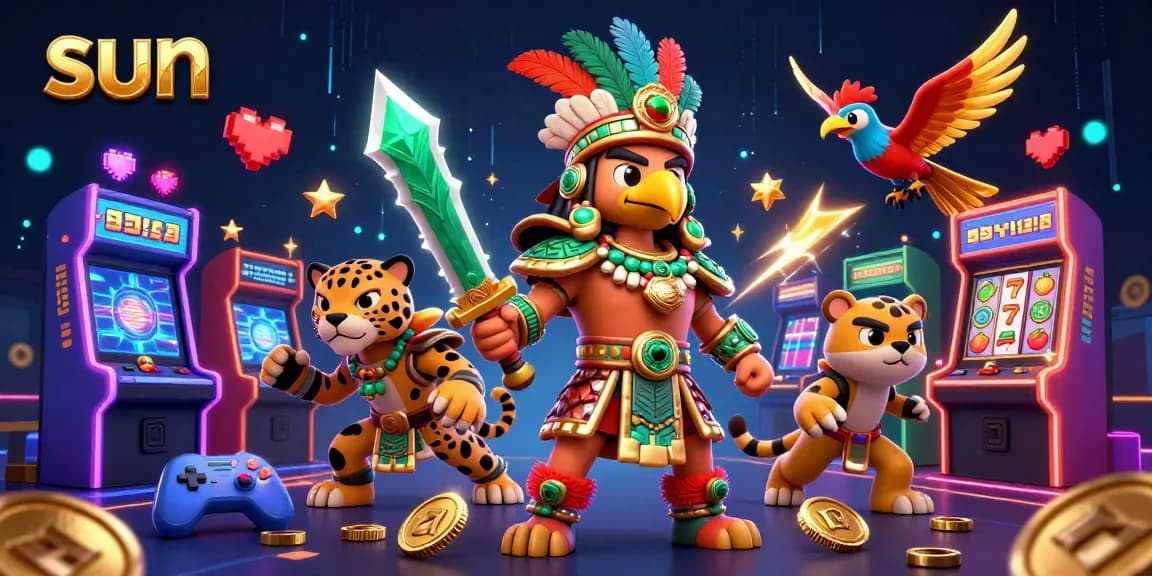 Experience thrilling gameplay at sun-themed online casinos with vibrant gaming elements and dynamic characters.
