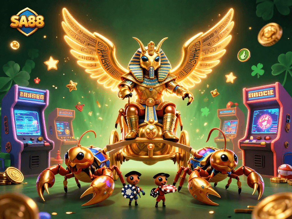 Experience the thrilling gameplay and vibrant visuals of SA88 casino with dazzling characters and gaming elements.