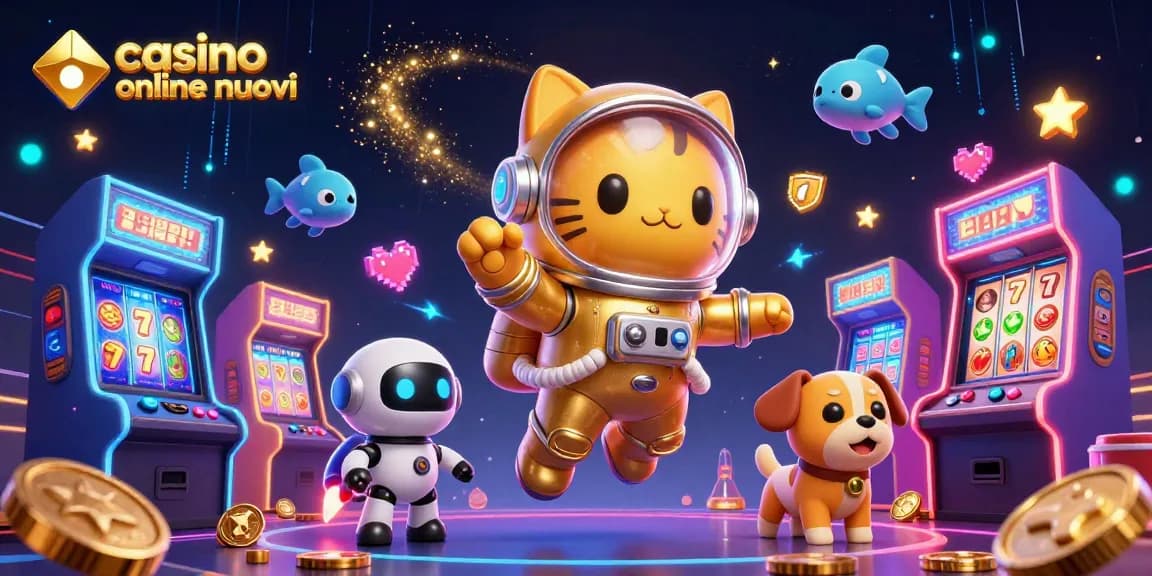 Gioca ai casino online nuovi con il gatto astronauta in uno sfondo galattico ricco di dettagli