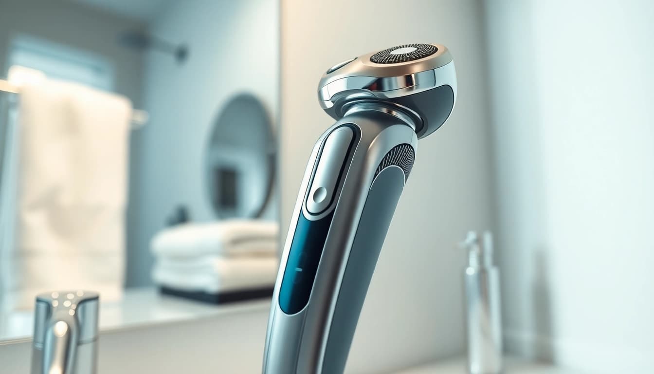 Experience precise grooming with a mini electric shaver featuring sleek design and modern aesthetics.