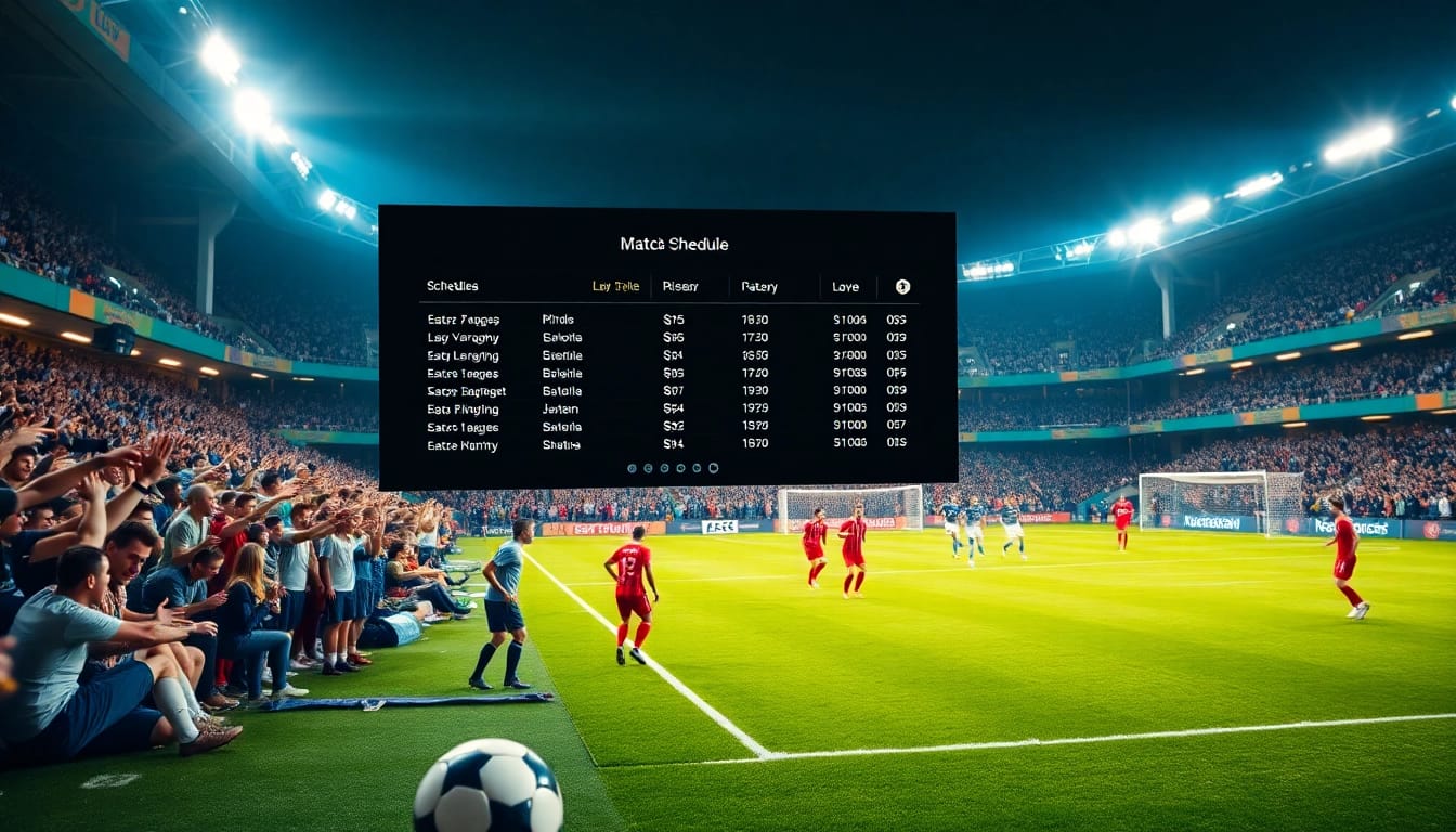 Jadwal bola terbaru dengan sorotan pada pertandingan yang sedang berlangsung di stadion penuh penonton.