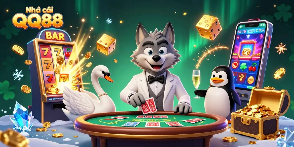 Engage with Nhà cái QQ88’s vibrant casino scene showcasing thrilling gameplay and unique characters.