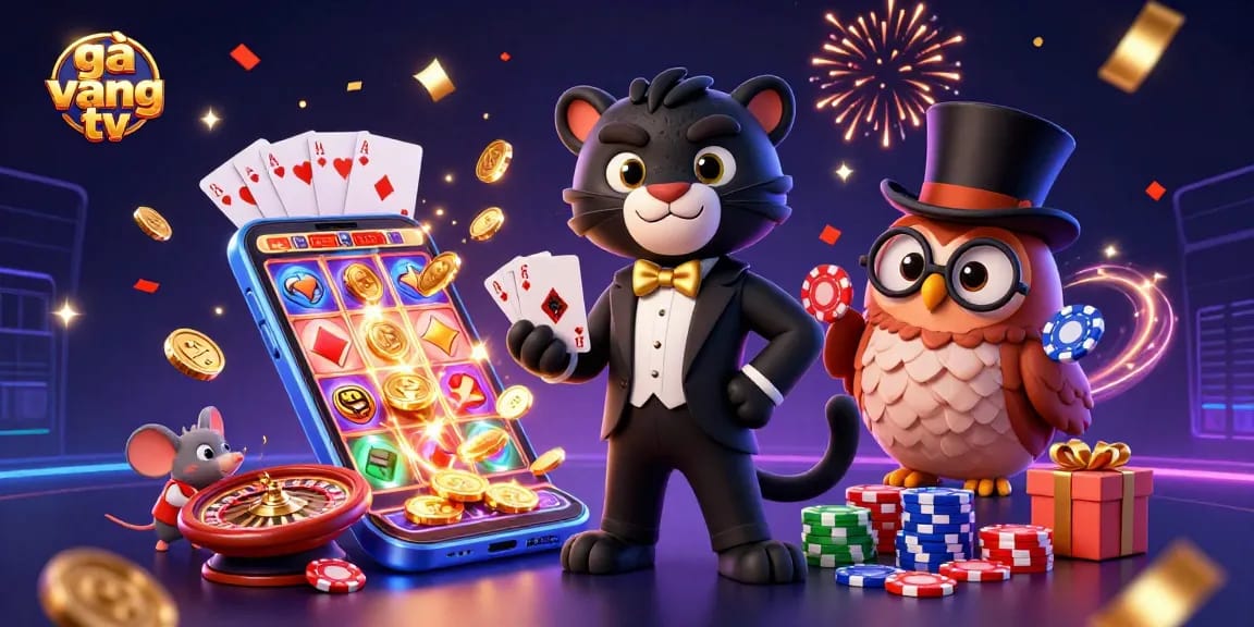 Engage with gà vàng tv through vibrant casino characters and a dynamic gaming environment.