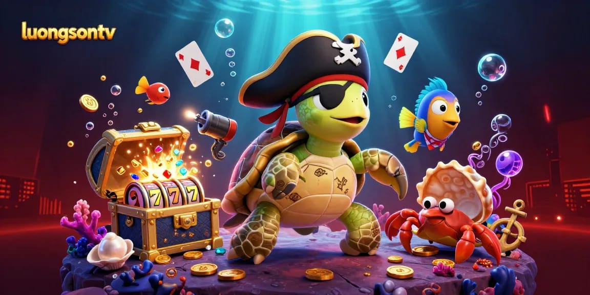 Experience casino magic with luongsontv as animated characters explore rich treasure environments.