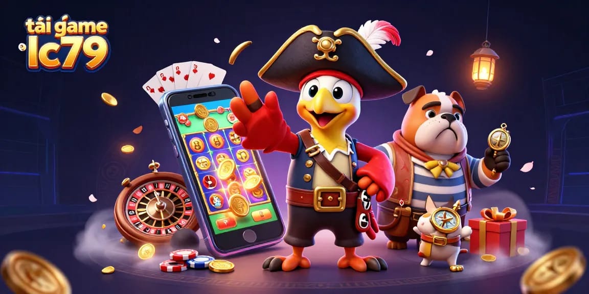 Tải game lc79 với hình ảnh sống động, thuyền trưởng hải tặc chỉ huy cùng với các nhân vật thú vị khác