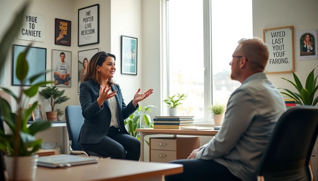 How to find my perfect career path with a professional advisor in a warm office setting