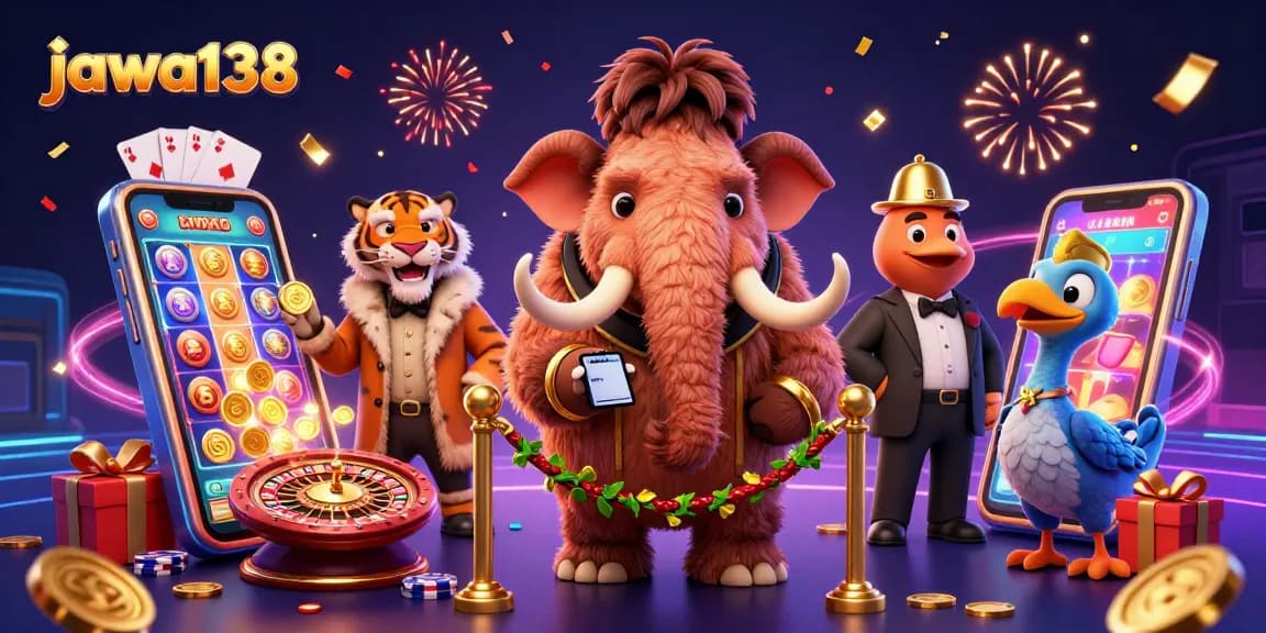 Experience exciting gaming action at jawa138 with a vibrant casino scene featuring unique characters.