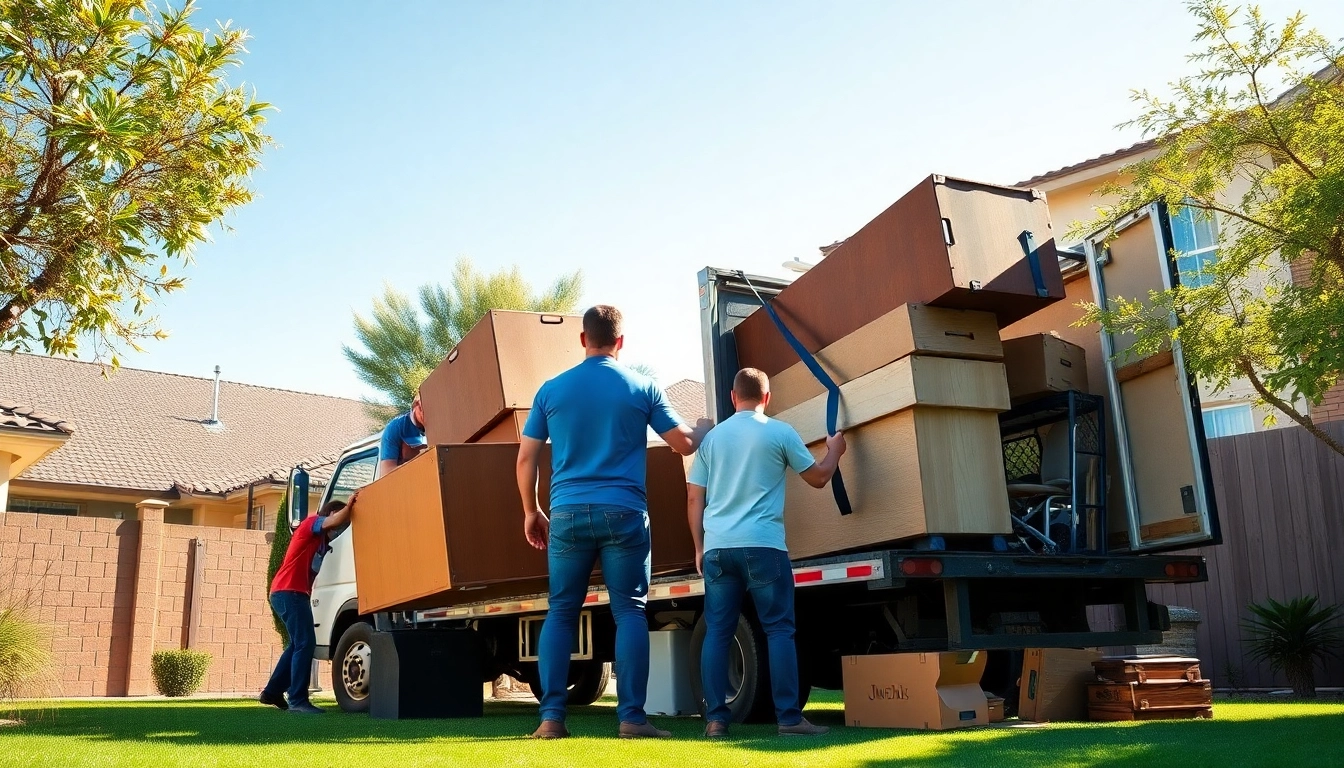 Junk removal Phoenix AZ team efficiently clears clutter from a residential area.