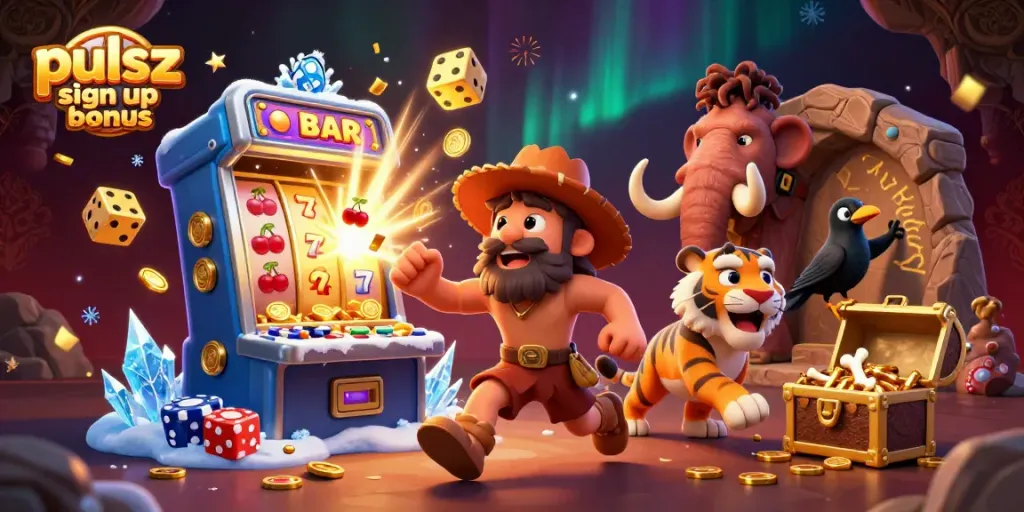 Pulsz sign up bonus offers exciting gameplay with vibrant casino characters and dynamic elements