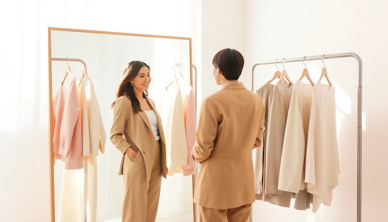 How to find my Perfect outfit with a professional stylist in a bright room.