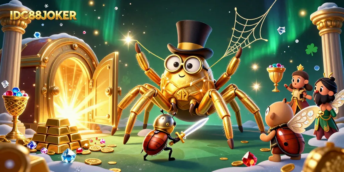 Experience thrilling play at IDC88JOKER with a vibrant 3D casino illustration capturing the excitement of gaming.