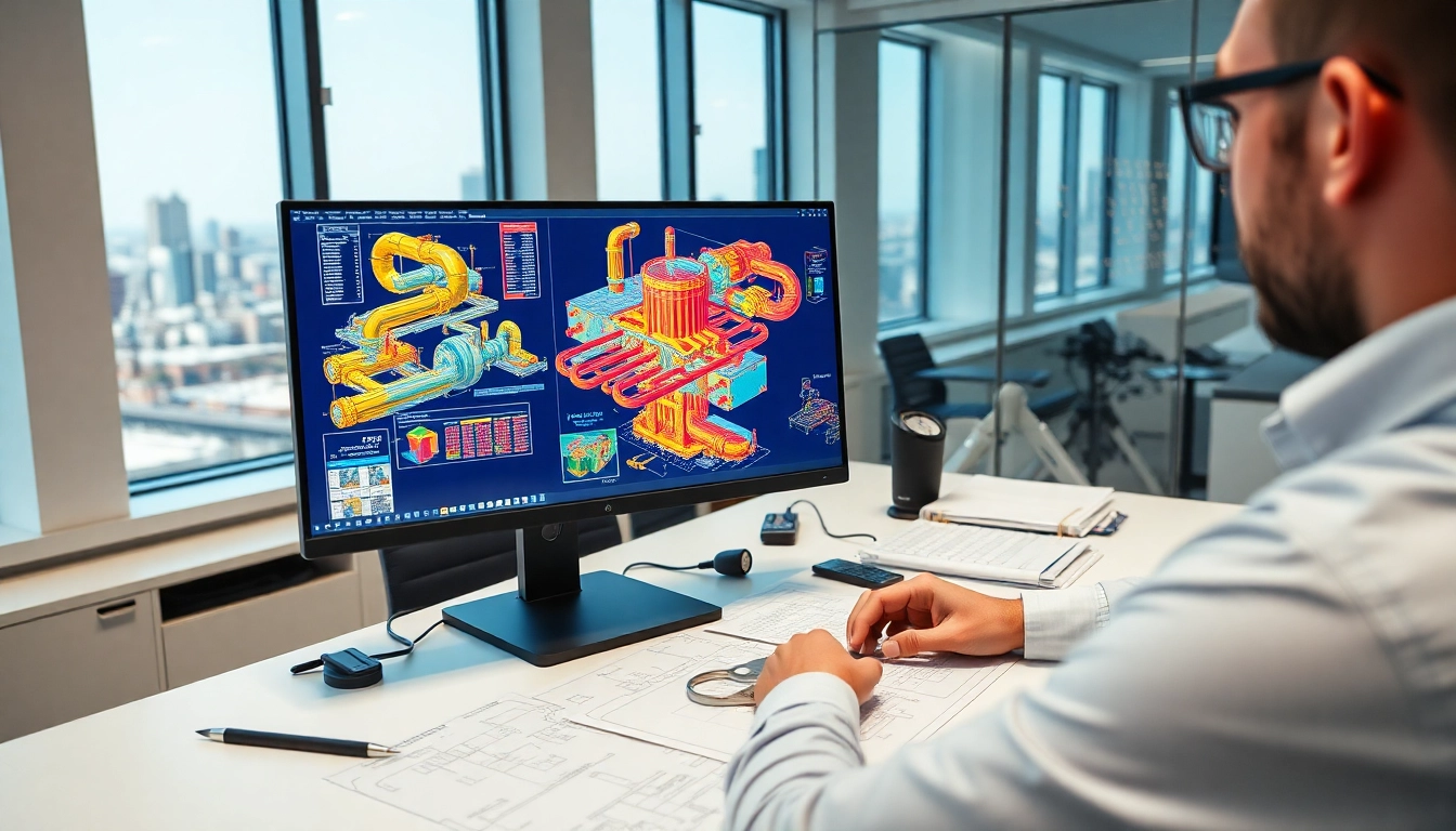 Creating detailed Plant 3D isometrics in a modern office with a focus on technical precision.