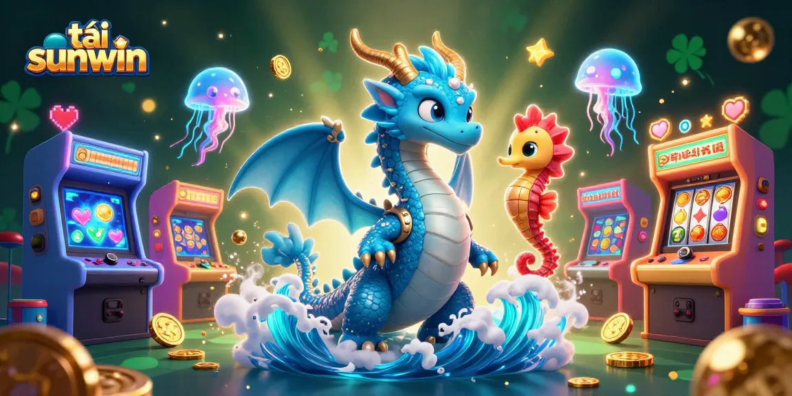 Engage with the immersive tải sunwin experience featuring vibrant dragons and slot machines.