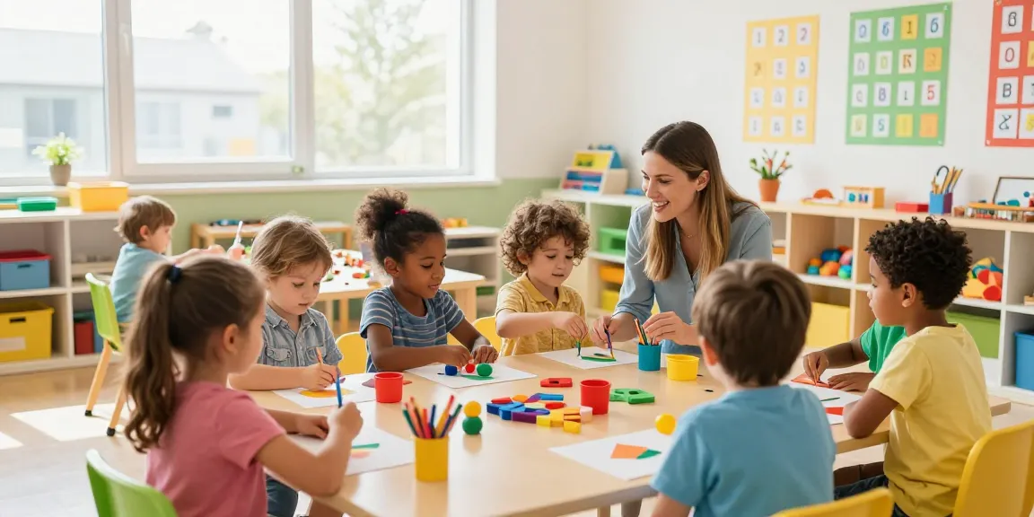 Engaging learning environment at a Singapore preschool, showcasing diverse children exploring, promoting cultural inclusivity and educational growth.