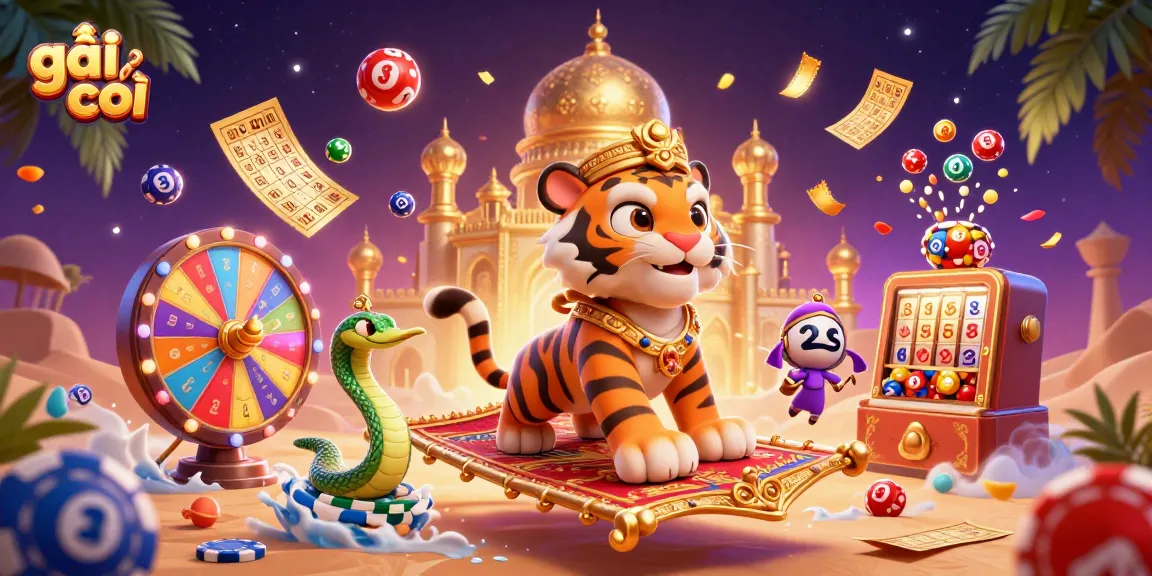 Gái gọi và sultan hứng khởi trong một sòng bạc ảo lấp lánh với các bóng lô tô.