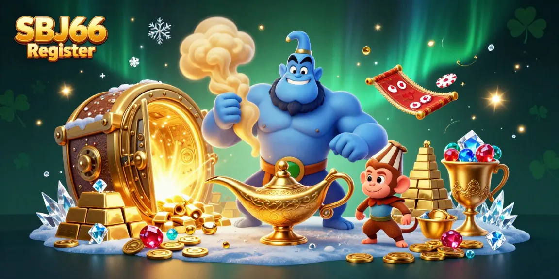 Experience SBJ66 Register with iconic characters in an exciting lottery scene full of treasures.