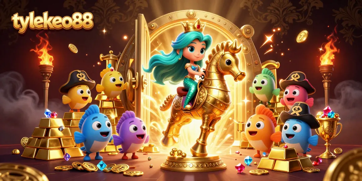 Experience the thrill of betting with tylekeo88's engaging 3D casino scene filled with treasures and adventure.