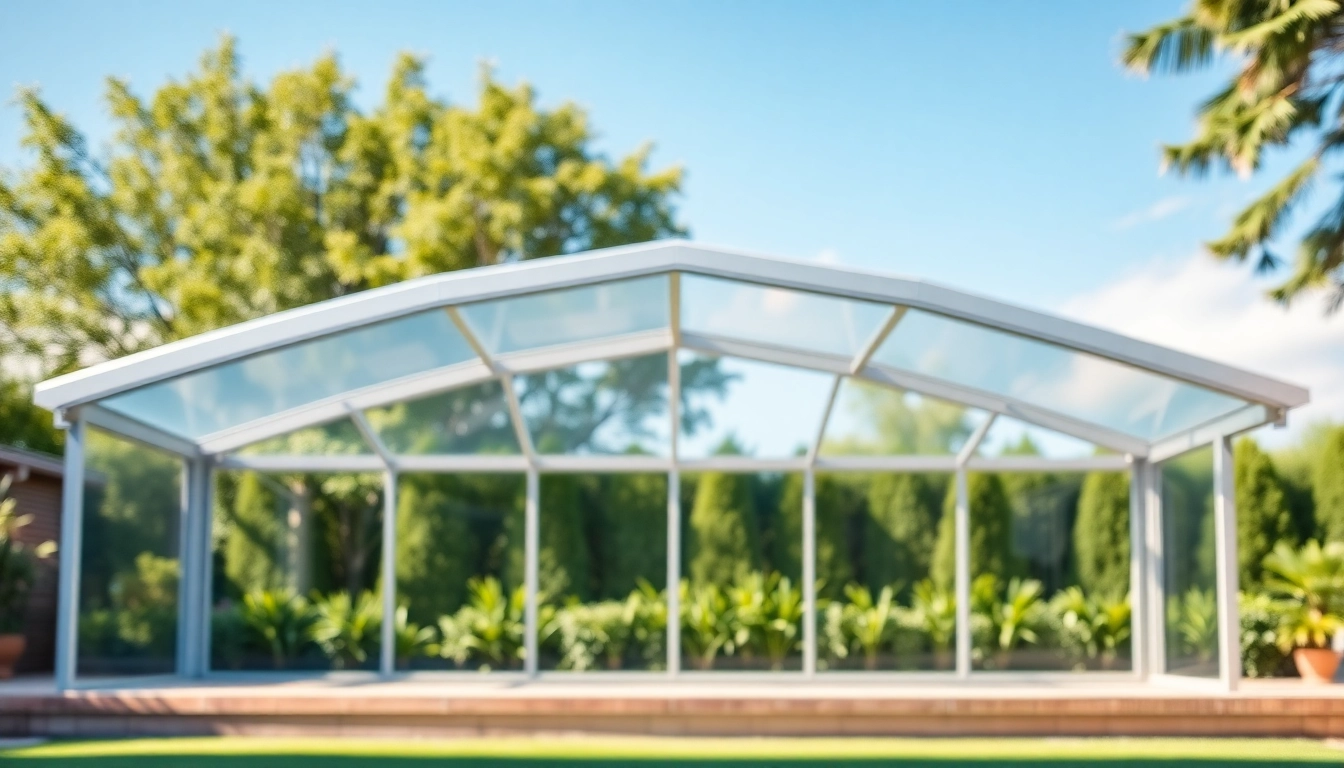 Showcasing a modern Pool Enclosure amidst natural greenery in a serene backyard.
