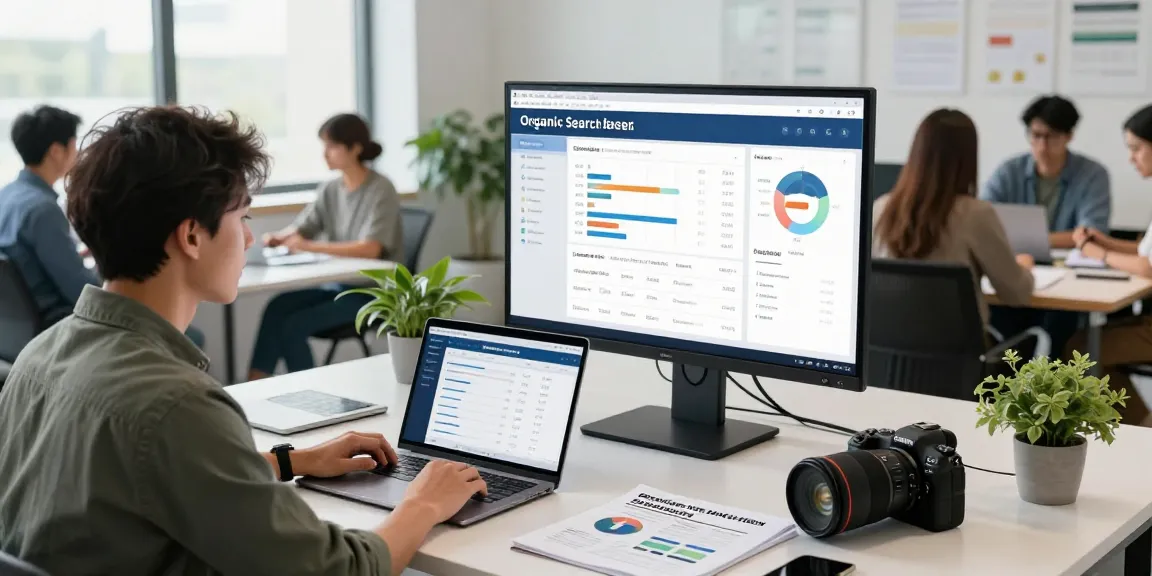 Analyzing pbn links in a modern office with digital marketing strategies.