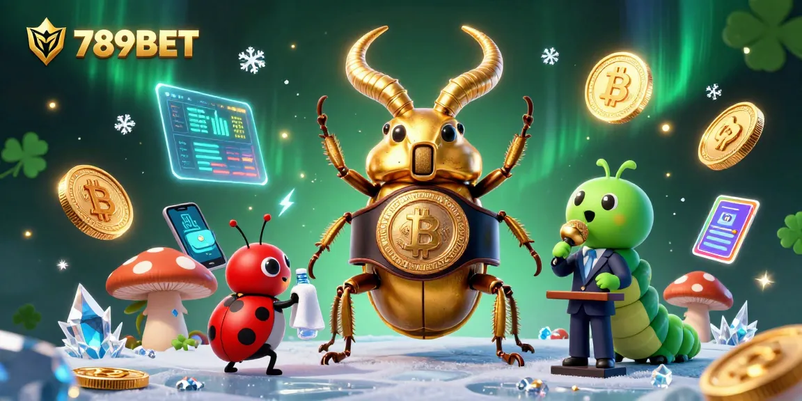 Engage with exciting 789BET gameplay featuring a golden stag beetle boxing champion amid a vibrant casino atmosphere.