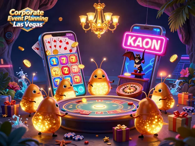 Experience Corporate Event Planning Las Vegas with vibrant glowworms creating an enchanting casino atmosphere.