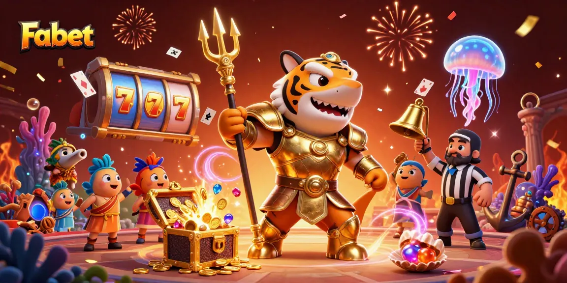 Fabet engages players in an exciting underwater casino adventure with vibrant 3D elements.