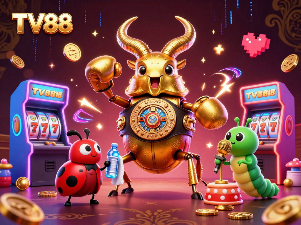 Experience exciting gameplay at TV88 with a dynamic scene featuring vibrant casino elements and engaging characters.