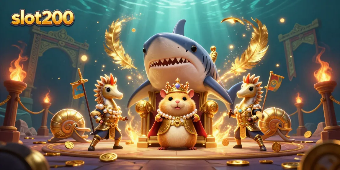 Menggunakan slot200, kerajaan hamster emas beraksi di arena judi yang kaya emas dan simbol kemenangan.