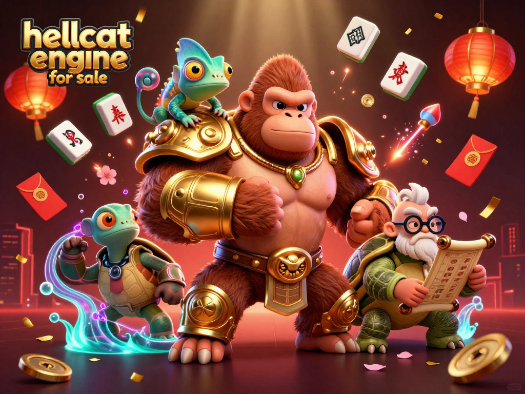 Engage with the vibrant scene showcasing hellcat engine for sale amidst cultural gambling elements.