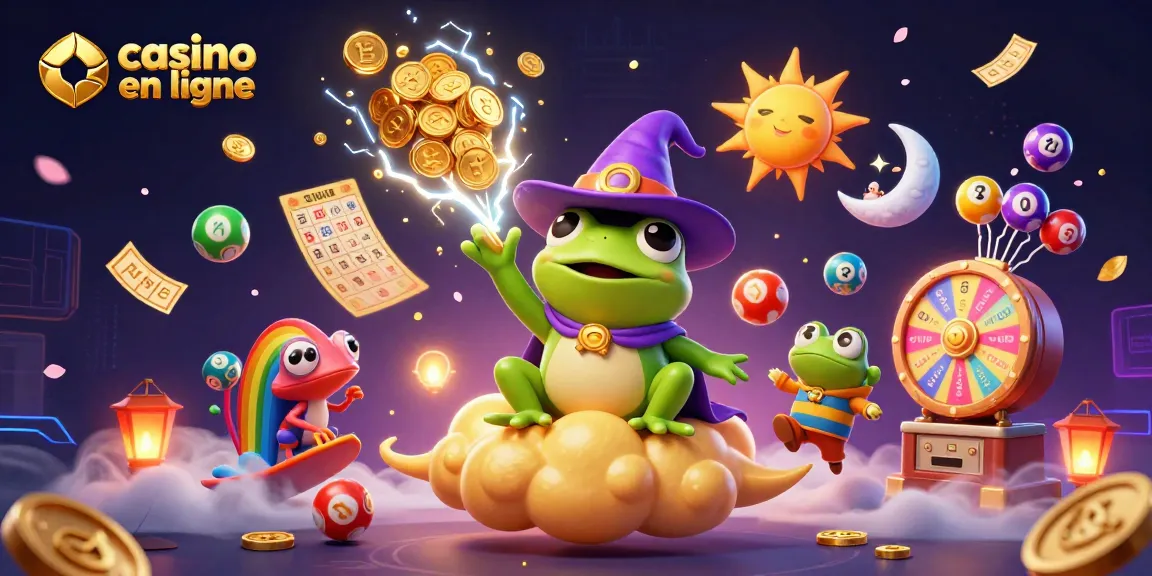 Jouez au casino en ligne avec des personnages colorés et des éléments de jeux animés.