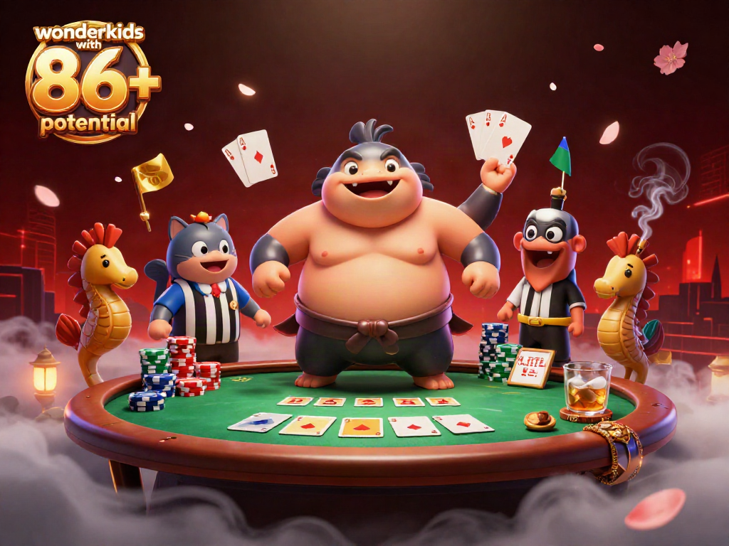 Engage with wonderkids with 86+ potential in a vibrant underwater poker scene.