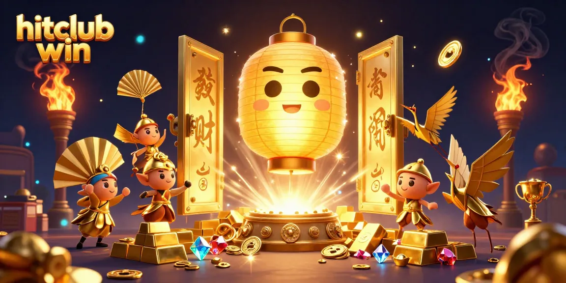 Experience thrill and excitement at hitclub win with our vibrant 3D casino scene showcasing golden treasures and lucky symbols.