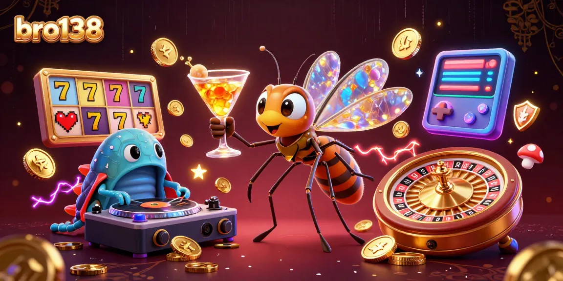 Engage with bro138 through dynamic casino-themed illustration featuring vibrant elements and characters.