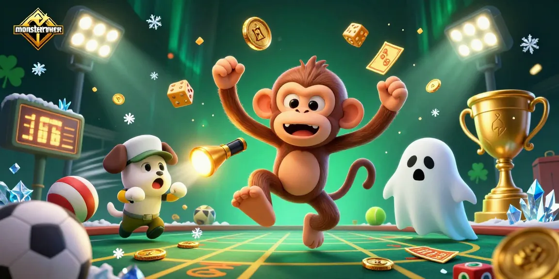 Engage in thrilling gameplay at monstertowerreview with a mischievous poltergeist monkey in a haunted casino.
