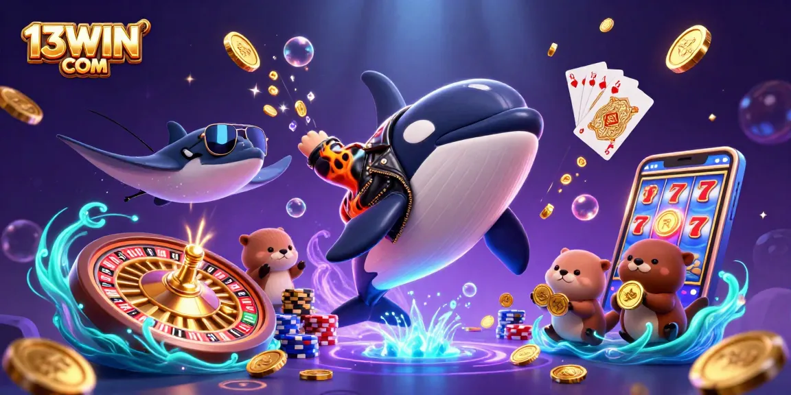 Win big at 13WIN COM with exciting underwater casino adventures and animated characters!