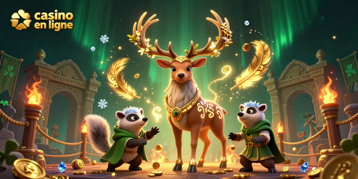 Expérimentez le jeu dans un casino en ligne magique avec un cerf druidique et une ambiance frissonnante.