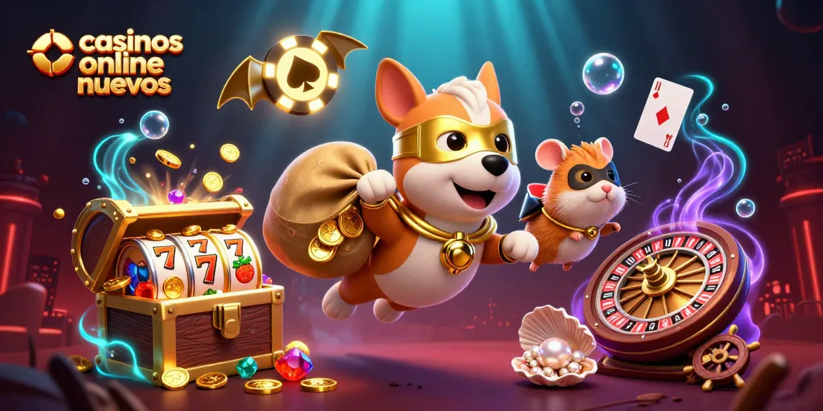 Casinos online nuevos: disfruta de los mejores juegos y promociones con esta ilustración vibrante.