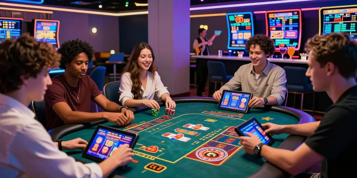Players immersing in a crypto casino experience with engaging digital games and vibrant atmosphere.
