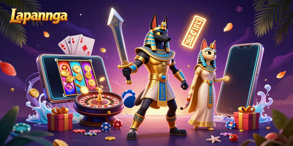 Lapannaga showcases ancient Egyptian warriors and vibrant casino elements for immersive gaming.