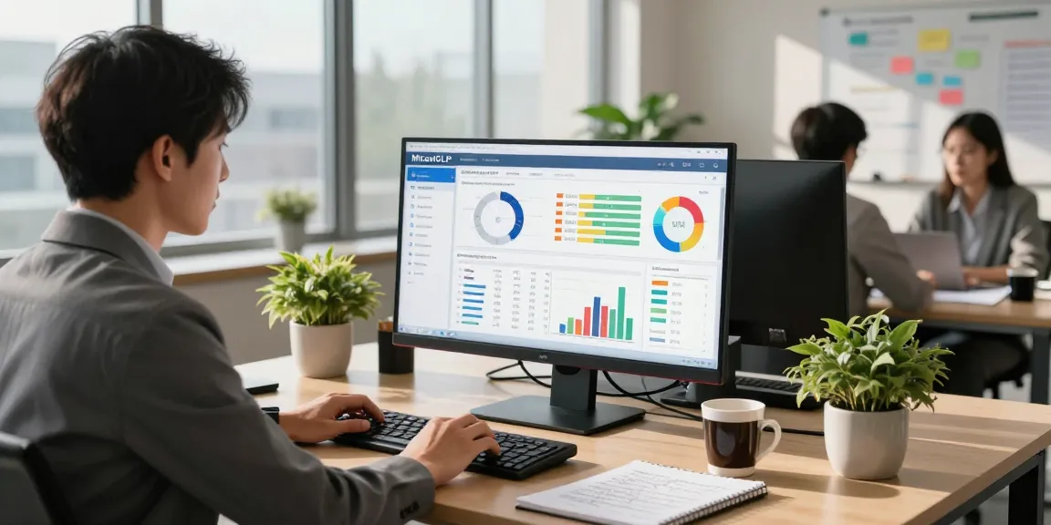 Data analyst reviewing MiraviGLP rankings in a modern office