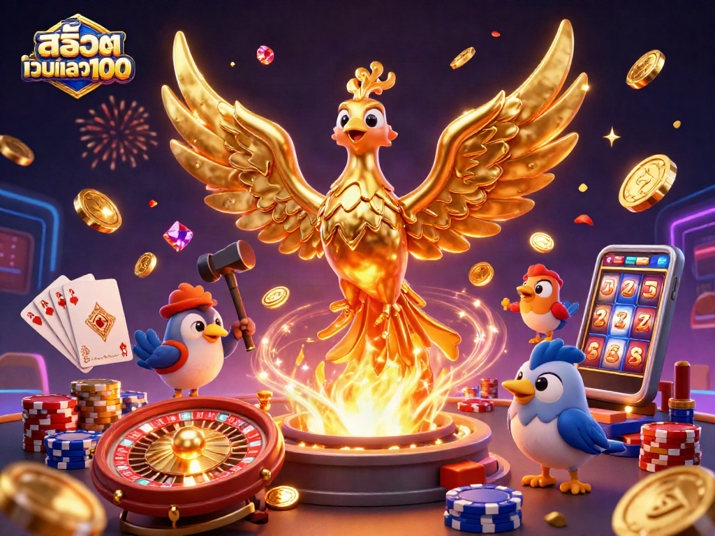 Win big with สล็อตเว็บตรง100 as a golden phoenix rises, pouring wealth into the scene!