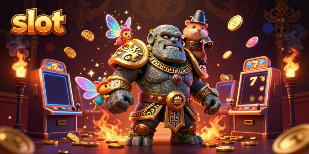 Menangkan jackpot slot dengan keajaiban di antara golem, peri, dan kesatria hamster.