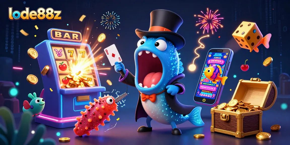 Experience thrilling lode88z action with a magical underwater casino scene full of lively elements.