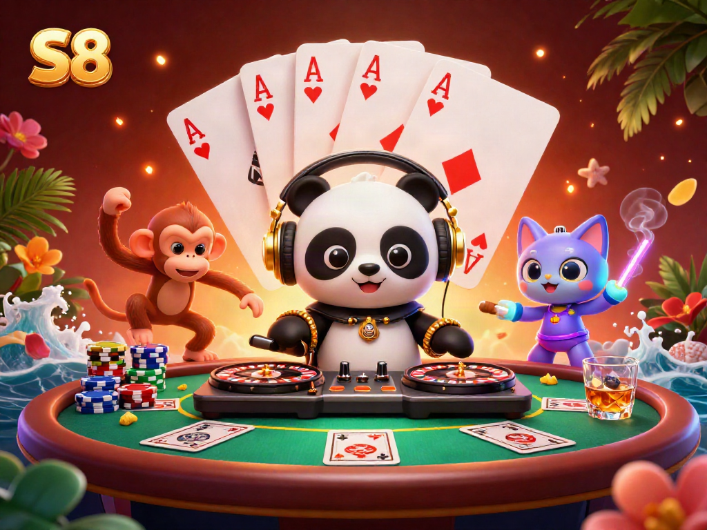 Experience the excitement of S8 casino gaming with lively characters and dynamic betting elements.