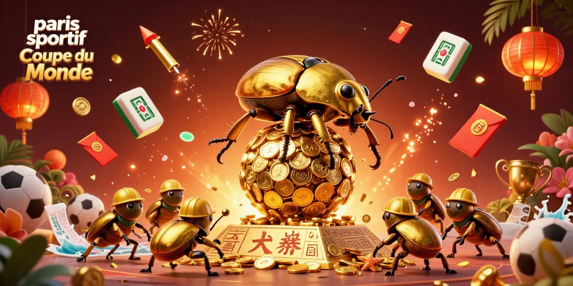 Placer des paris sportif Coupe du Monde avec une illustration colorée de pièces d'or et de symboles de casino