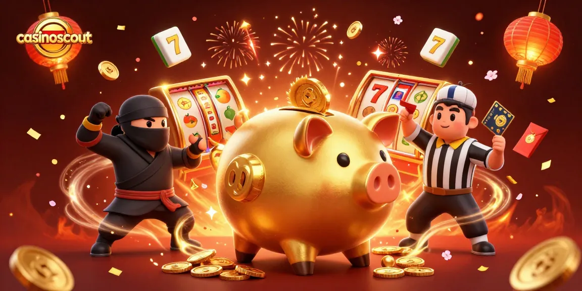 Experience dynamic gaming action with casinoscout at this vibrant 3D casino scene featuring thrilling characters.