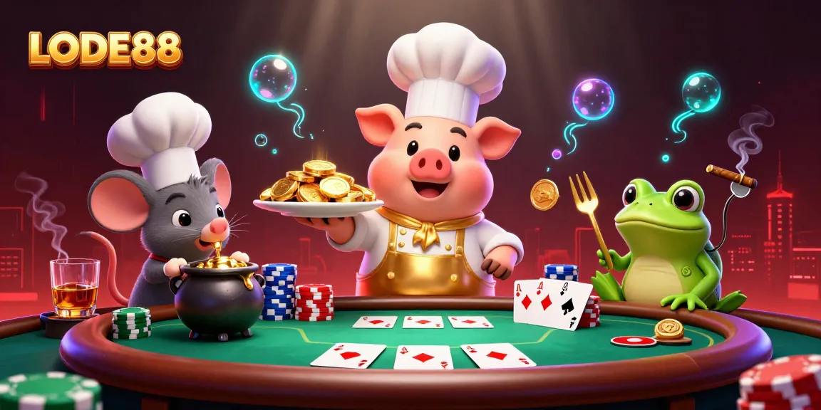 Experience LODE88 in a vibrant casino scene with characters and rich game elements.