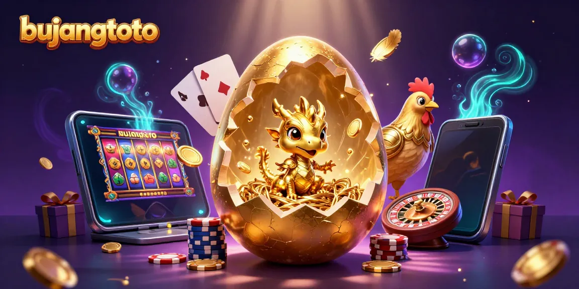 Experience the thrilling world of bujangtoto with a golden baby dragon amid vibrant casino elements.