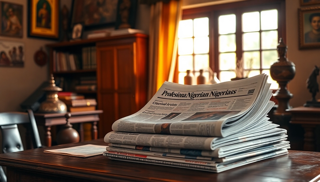 Read the latest headlines from Nigerian Newspapers with captivating features in a vibrant setting.
